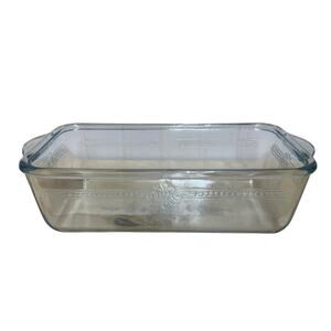 Fire King Sapphire Blue Philbe Depression Glass Loaf Pan MISSING LID GUC